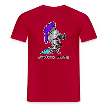 Tapfere Mimi – Cartoon Ritter mit Teddy - Männer T-Shirt - Rot - Vorne - AI Model Male 178 dark (178cm)