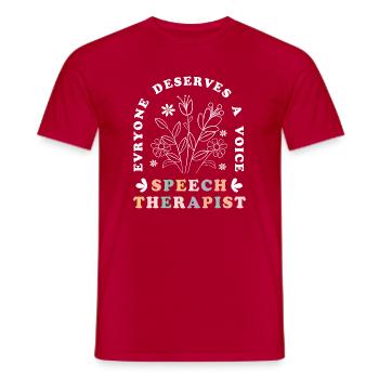 Speech therapist, speech therapist, speech therapy - Men's T-Shirt - red - Front - AI Model Male 178 dark (178cm)