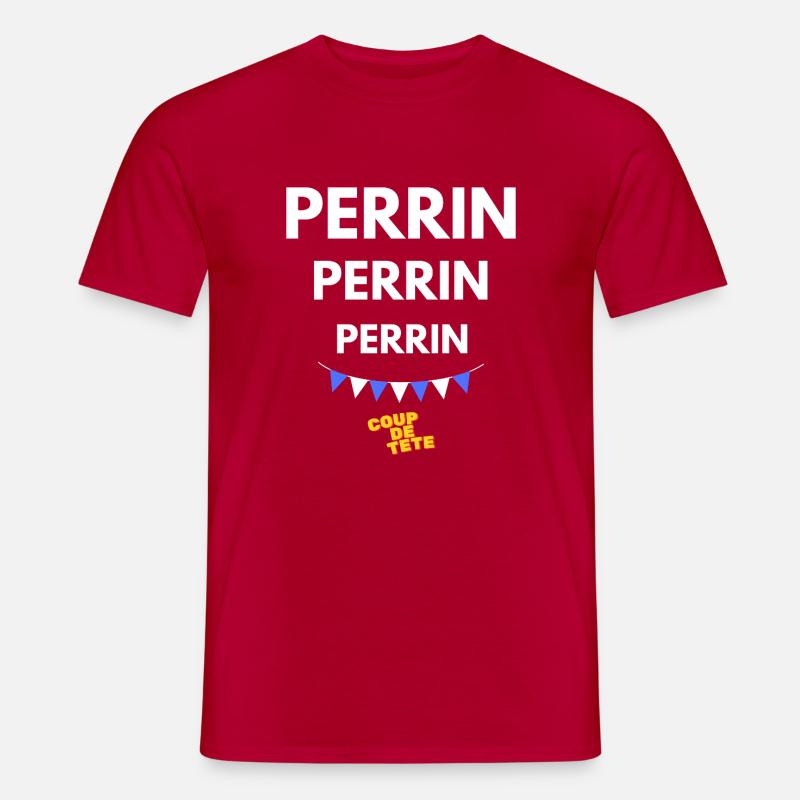 PERRIN, PERRIN, PERRIN - Coup de Tête - Männer T-Shirt - Rot