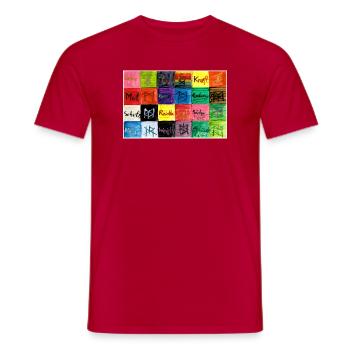 Runensegen_A5 - Men's T-Shirt - red - Front - AI Model Male 178 dark (178cm)