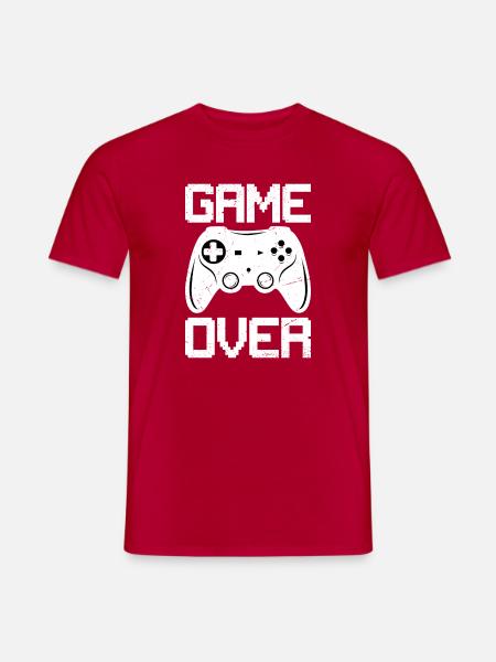 Arcade game Retro gaming Space game over - Männer T-Shirt - Rot