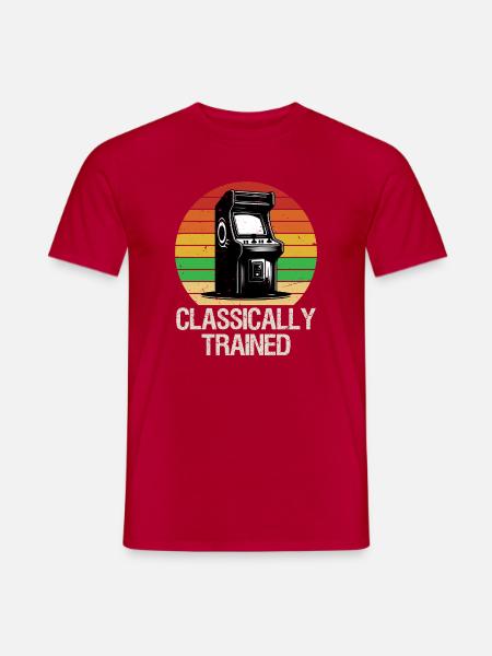 Retro Classically Trained Gaming Arcade Shirt Game - Männer T-Shirt - Rot