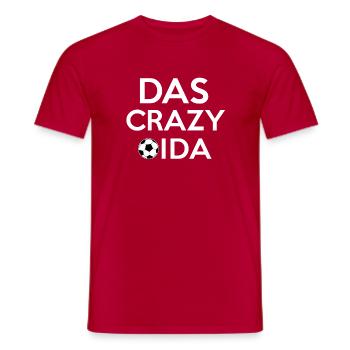 Le football de football de la folle Ida - T-shirt homme - rouge - Devant - AI Model Male 178 dark (178cm)
