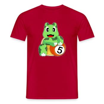 Schildkröte Billiard Queue Sport - Männer T-Shirt - Rot - Vorne - AI Model Male 178 dark (178cm)