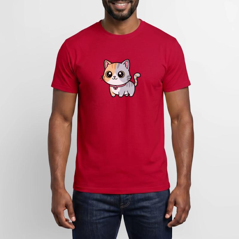 Charme de collier chaton calicot T-shirt homme