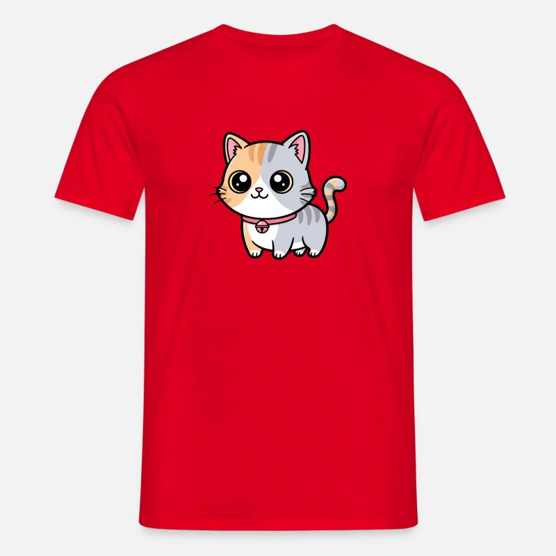 Charme de collier chaton calicot - T-shirt Homme - rouge