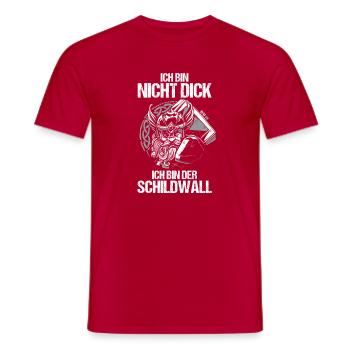 Mittelalter Schildwall Mittelaltermarkt Wikinger - Männer T-Shirt - Rot - Vorne - AI Model Male 178 dark (178cm)