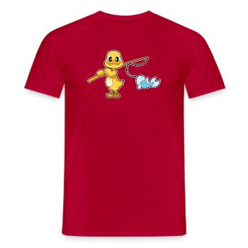 Pêche au poisson canard pêcheur - T-shirt homme - rouge - Devant - AI Model Male 178 dark (178cm)