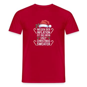 Inflations Ugly Christmas Sweater - Männer T-Shirt - Rot - Vorne - AI Model Male 178 dark (178cm)