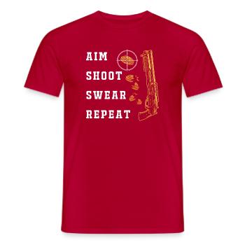 Schützenkönig Pigeon en argile vise Schützenfest - T-shirt homme - rouge - Devant - AI Model Male 178 dark (178cm)