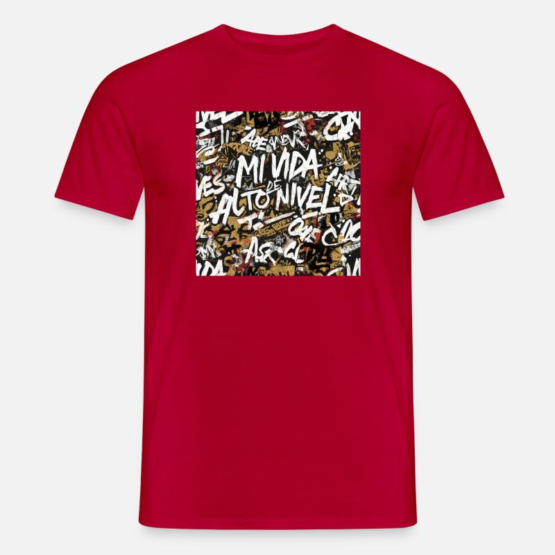 Lebendige urbane Graffiti - Männer T-Shirt - Rot