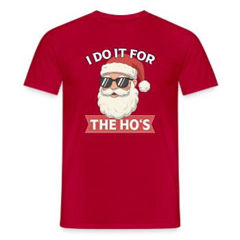 Cadeau de Noël avec lunettes de soleil - T-shirt homme - rouge - Devant - AI Model Male 178 dark (178cm)