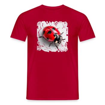 Roter Marienkäfer Muster Siebenpunkt - Männer T-Shirt - Rot - Vorne - AI Model Male 178 dark (178cm)