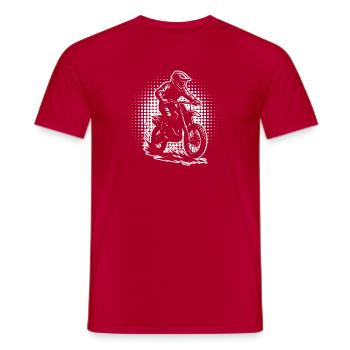 Classic motocross motif - Men's T-Shirt - red - Front - AI Model Male 178 dark (178cm)