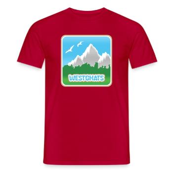 GHATS OCCIDENTAUX - T-shirt homme - rouge - Devant - AI Model Male 178 dark (178cm)