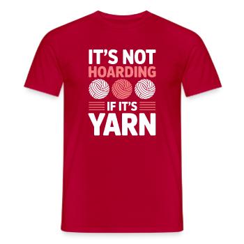 Knitting Saying Crochet DIY Funny Wool Gift - Men's T-Shirt - red - Front - AI Model Male 178 dark (178cm)