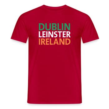 Dublin – Ireland Textdesign - Men's T-Shirt - red - Front - AI Model Male 178 dark (178cm)