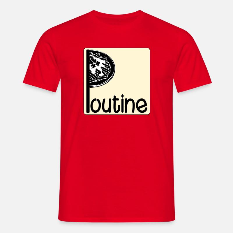 Kanada-kanadisches Gericht Poutine - Männer T-Shirt - Rot