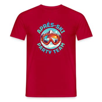 Apres Ski Party Team - Männer T-Shirt - Rot - Vorne - AI Model Male 178 dark (178cm)