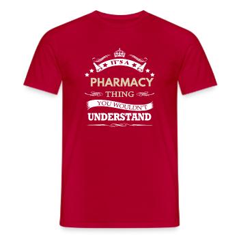 Un truc de pharmacie que tu ne comprendrais pas - T-shirt homme - rouge - Devant - AI Model Male 178 dark (178cm)