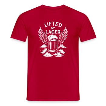 Raise Lager: Beer Wings - Men's T-Shirt - red - Front - AI Model Male 178 dark (178cm)