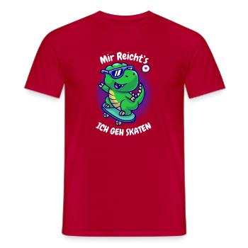 Mir Reichts Ich Geh Skaten Dino T-Rex - Männer T-Shirt - Rot - Vorne - AI Model Male 178 dark (178cm)