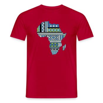 Carte de l’Afrique Tribale - T-shirt homme - rouge - Devant - AI Model Male 178 dark (178cm)
