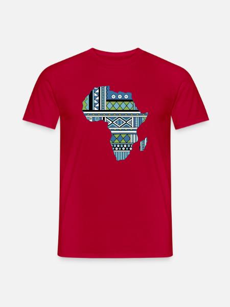 Africa Map Tribal - Men's T-Shirt - red