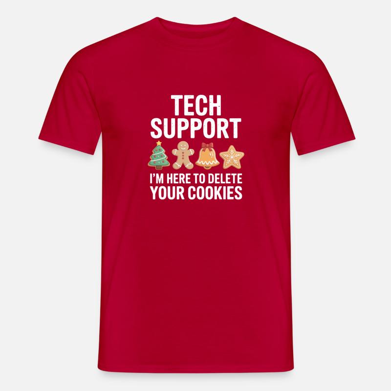 Technische Support-Cookie-Löschung - Männer T-Shirt - Rot