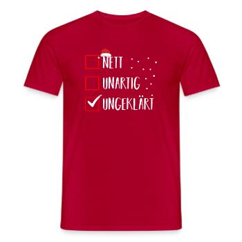 Santa Claus Christmas Time Naughty Christmas - Men's T-Shirt - red - Front - AI Model Male 178 dark (178cm)