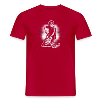 Unihockey Power Floorball Design - Men's T-Shirt - red - Front - AI Model Male 178 dark (178cm)