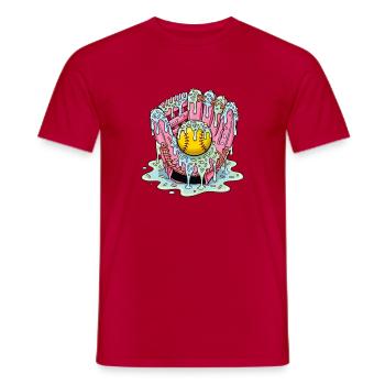 Tropfender Softball Kühne, spaßige Grafik für Fans Spieler - Männer T-Shirt - Rot - Vorne - AI Model Male 178 dark (178cm)