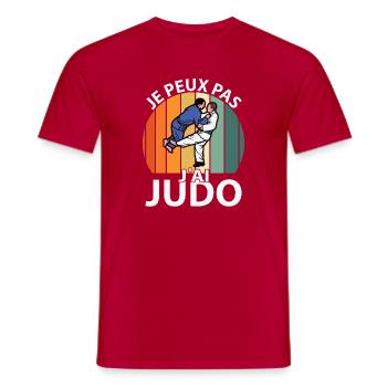I can't I have Judo - Men's T-Shirt - red - Front - AI Model Male 178 dark (178cm)