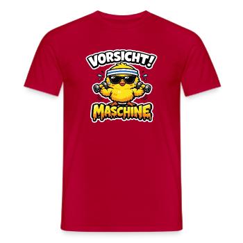 Machine de prudence Chick Gym Fitness Escarpins drôles - T-shirt homme - rouge - Devant - AI Model Male 178 dark (178cm)