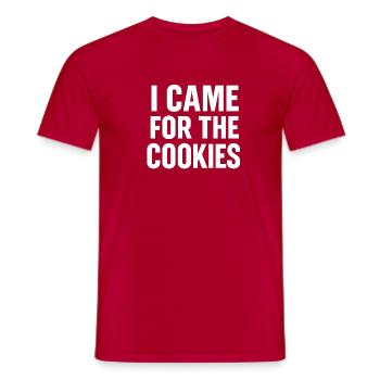 I love Cookies - Christmas Chocolate Cookie - Männer T-Shirt - Rot - Vorne - AI Model Male 178 dark (178cm)