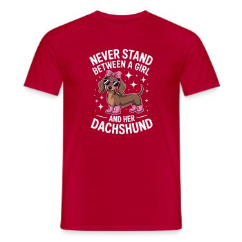 Dictons de teckel Fille Cadeau drôle de teckel - T-shirt homme - rouge - Devant - AI Model Male 178 dark (178cm)