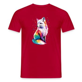 Polarfuchs Schneefuchs Eisfuchs Süßer Weißer Fuchs - Männer T-Shirt - Rot - Vorne - AI Model Male 178 dark (178cm)