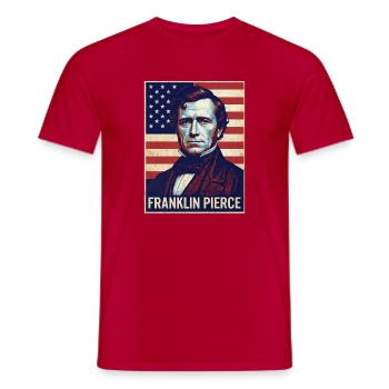 Franklin Pierce Vintage Poster - Männer T-Shirt - Rot - Vorne - AI Model Male 178 dark (178cm)