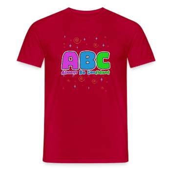 ABC : Soyez toujours confiant. - T-shirt homme - rouge - Devant - AI Model Male 178 dark (178cm)