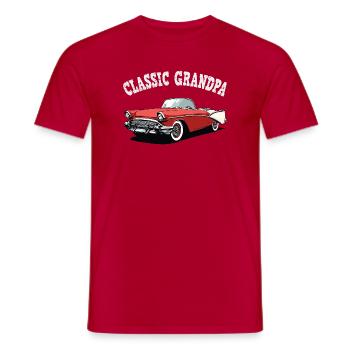 Classic Grandpa - Men's T-Shirt - red - Front - AI Model Male 178 dark (178cm)