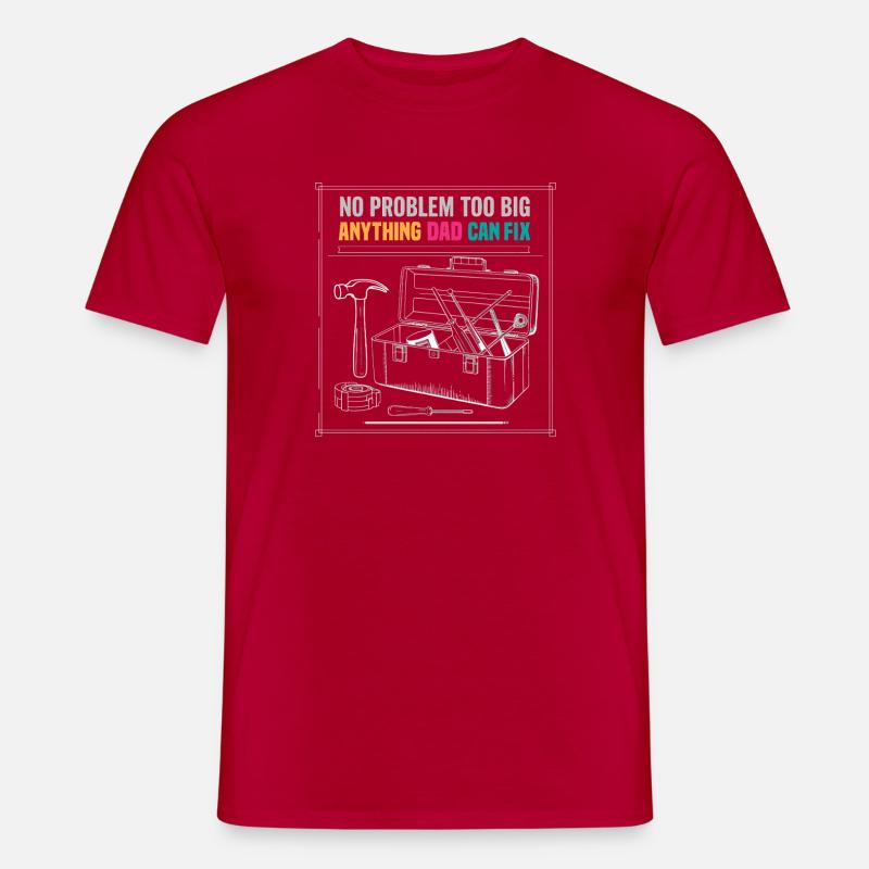 Dad Fix It Toolbox Grafik  - Männer T-Shirt - Rot