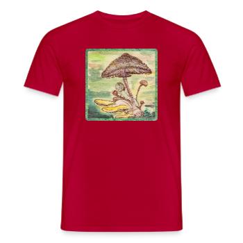 Mycètes - T-shirt homme - rouge - Devant - AI Model Male 178 dark (178cm)