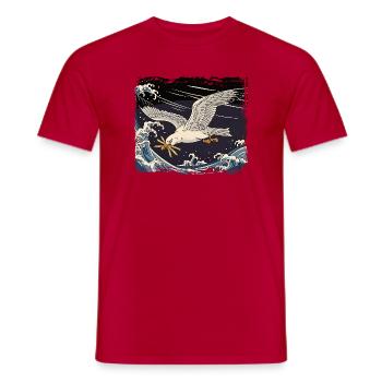 Möwen stiehlt Fries Lustig - Männer T-Shirt - Rot - Vorne - AI Model Male 178 dark (178cm)