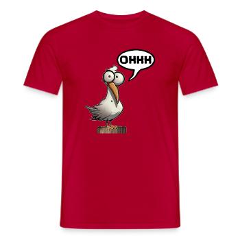 Seagull Seagulls No Buck Lust Saying oh - Men's T-Shirt - red - Front - AI Model Male 178 dark (178cm)