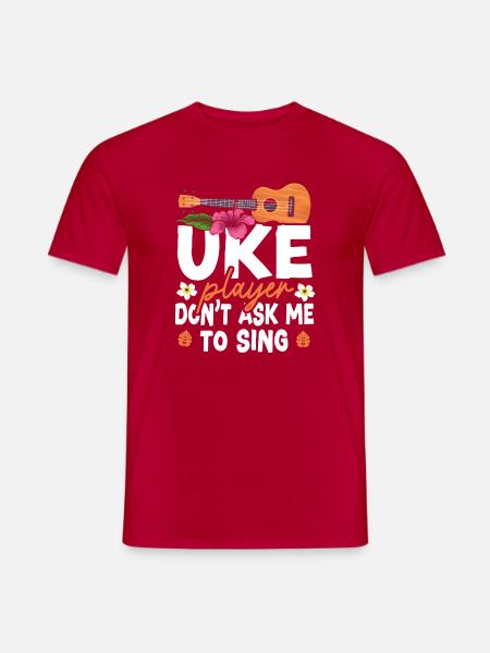 Hawaiian Ukulele Uke Uke Player - Men's T-Shirt - red