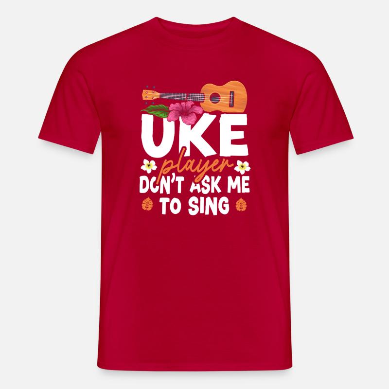 Hawaiian Ukulele Uke Uke Player - Men’s T-shirt - red