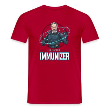 Pasteur Immunizer Armor - Men's T-Shirt - red - Front - AI Model Male 178 dark (178cm)