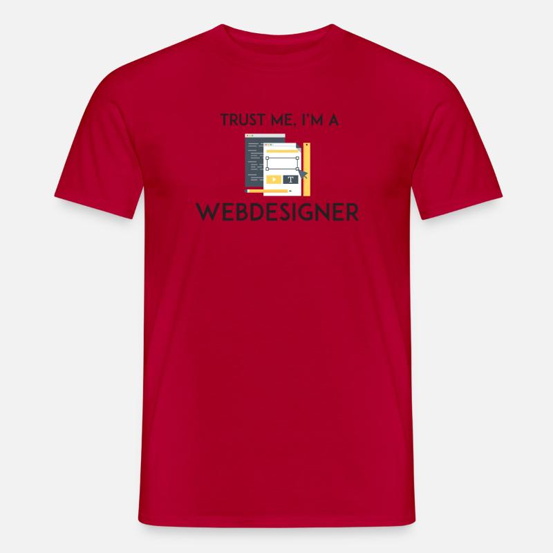 Vertrau mir, ich bin Webdesigner - Männer T-Shirt - Rot