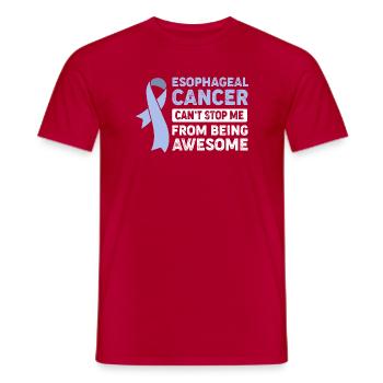 Cancer de l’œsophage Survivant du cancer de la chimiothérapie - T-shirt homme - rouge - Devant - AI Model Male 178 dark (178cm)