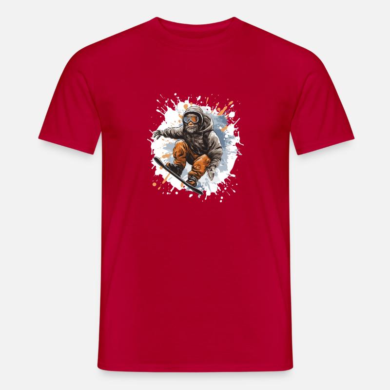 Monkey Snowboard - Men’s T-shirt - red